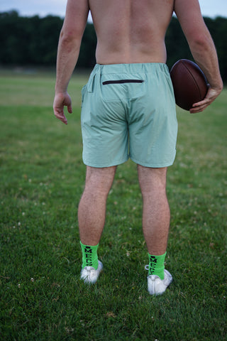 Men Polyester Shorts Green