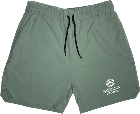 Men Polyester Shorts Green